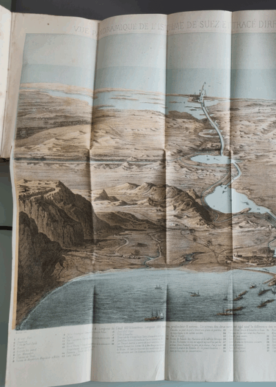 SUEZ Histoire de la jonction des deux mers - Avec deux cartes et plan panoramique en couleurs  - Elie Sorin – Image 3