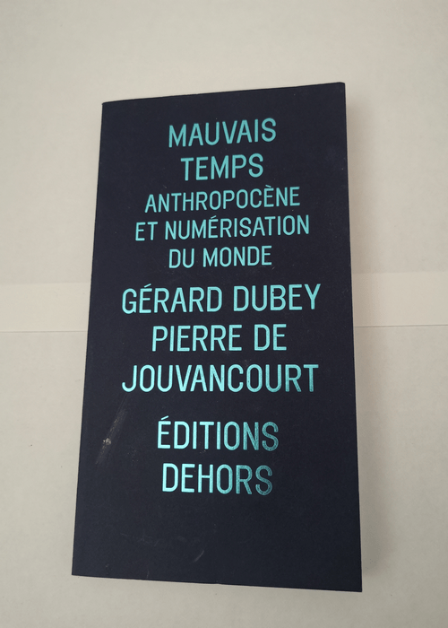 Mauvais temps : Anthropocène et numérisation du monde – Gérard Dubey Pierre de Jouvancourt