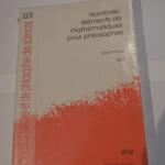 Nombres : Eléments de mathématiques pour philosophes – Marco Panza