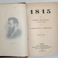 1815 Tome III La Seconde Abdication- La Terreur Blanche - Henry Houssaye