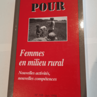 Femmes en milieu rural nouvelles activités n...