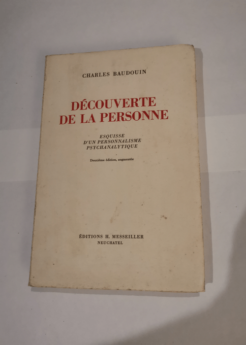 Decouverte de la personne – Esquisse d&...