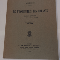 De l’Institution des enfants – Mo...