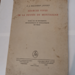 Sources vives de la pensée de Montaigne étude sur les fondements psychologiques et biographiques des Essais par F. J. Billeskov Jansen – F.-J. Billeskov Jansen