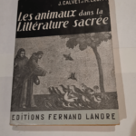 Les animaux dans la littérature sacrée. – M. CLAVET J.  CRUPPI