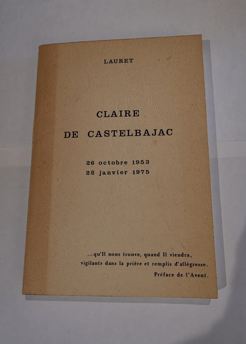 Claire de castelbajac – 26 octobre 1953...