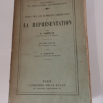 Essai sur les éléments principaux de la représentation – Deuxième édition avec références et notes de A. Darbon – Octave Hamelin