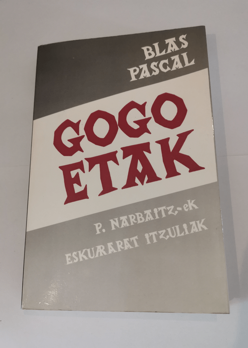 GOGOETAK – BLAS PASCAL