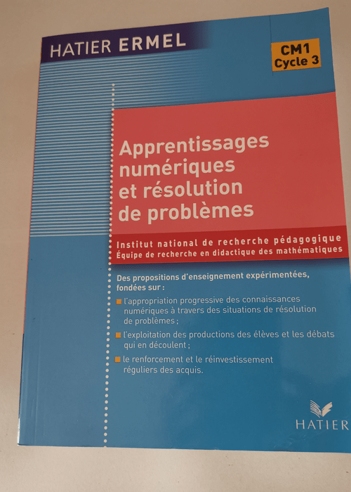 Apprentissages numériques et résolution de ...