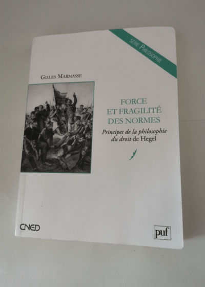 Force et fragilité des normes: Principes de la philosophie du droit de Hegel - Gilles Marmasse