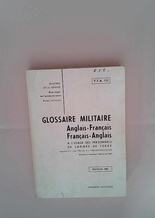 Glossaire militaire anglais-français frança...