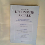 la revue de l économie sociale le financement de l économie sociale 1987 –