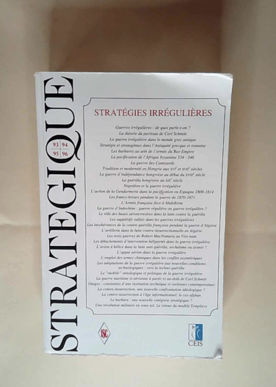 Strategique 93-94-95-96 Strategies Irregulieres - Coutau-Begarie/Clair