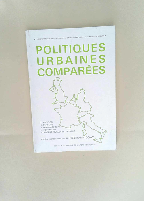 Politiques urbaines comparées… Arlette...