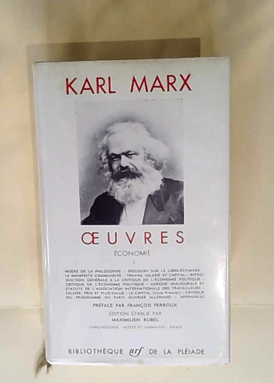 oeuvres Economie tome I - Pléiade - Karl Marx