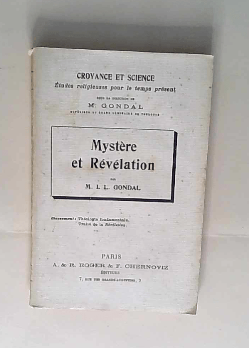 Mystère et Révélation Gondal M. I. L. &#82...