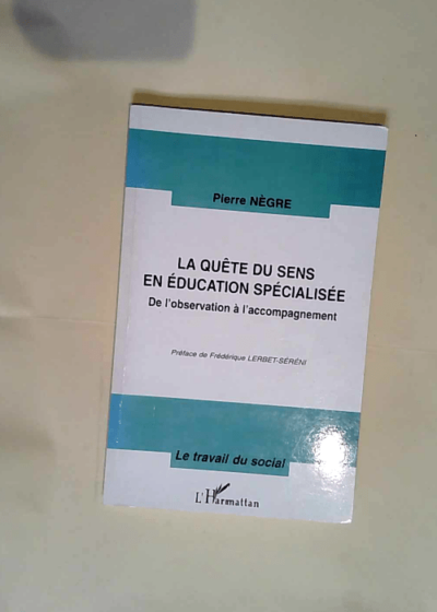 La quête du sens en éducation spécialisée  - Pierre Nègre