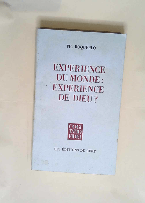 Expérience du monde expérience de dieu ? recherches theologiques sur la signification des activites  – Philippe Roqueplo