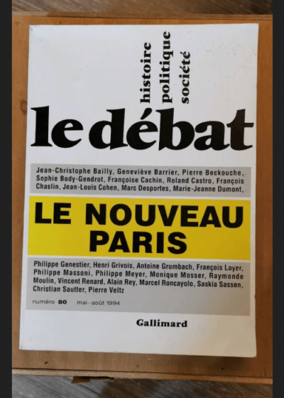 Le Debat N° 80 Mai-Aout 1994 - Nora Pierre