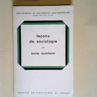 Leçons de sociologie Physique Des Moeurs Et...