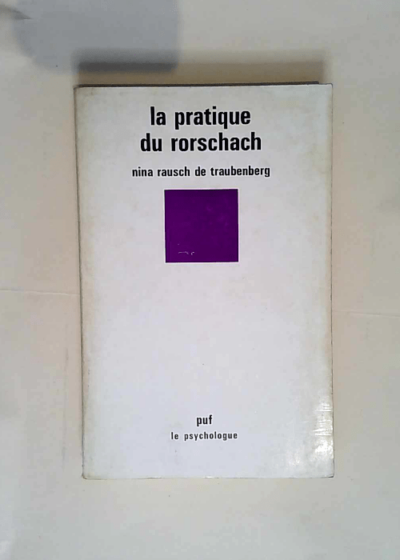 La Pratique Du Rorschach  -