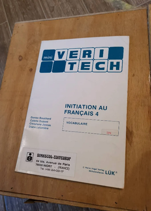 Mini Veri Tech Initiation Au Français 4 Voca...