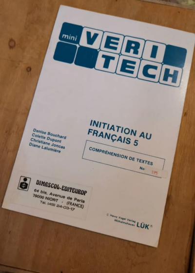 Mini Veri Tech Initiation Au Français 5 Compréhension De Texte - Bouchard Denise