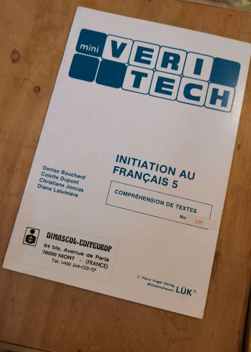 Mini Veri Tech Initiation Au Français 5 Comp...
