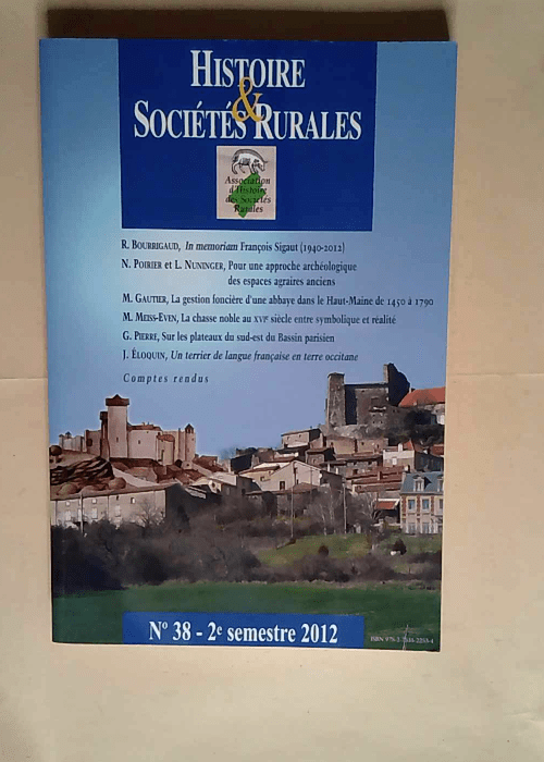 Histoire Et Societes Rurales 38  – Jean...