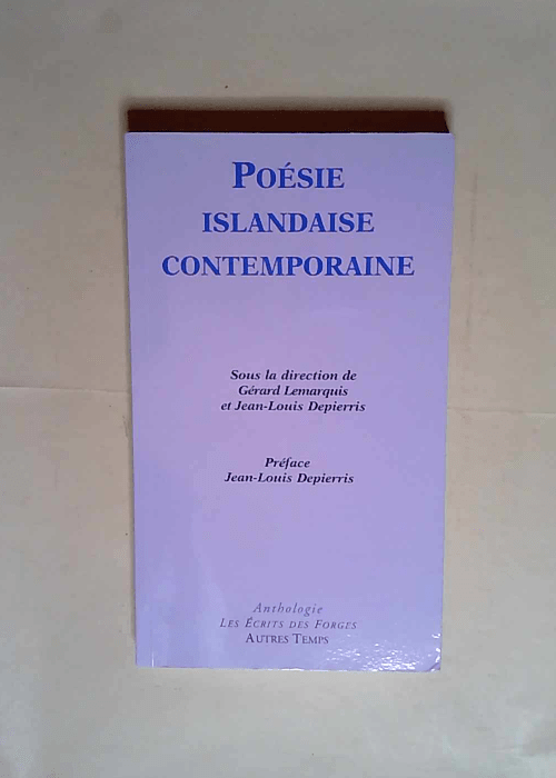 Poésie islandaise contemporaine  – Gérard Lemarquis