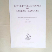 Revue internationale de musique française n ...