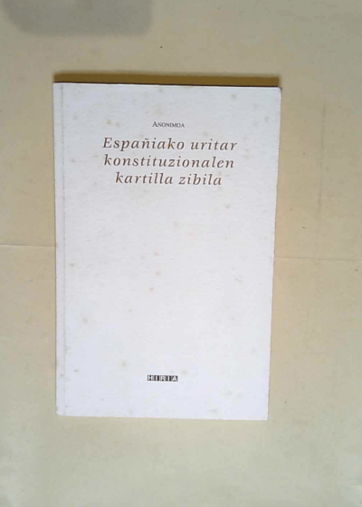 Españiako Uritar Konstituzionalen Kartilla Zibila  - Anonimoa