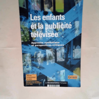 Les enfants et la publicité télévisée  &#...