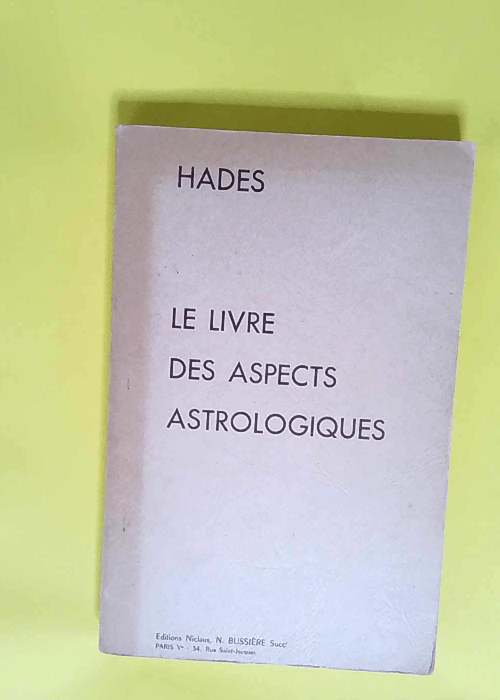 Le Livre des aspects astrologiques  – Hadès