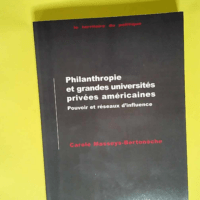 Philanthropie et grandes universités privée...