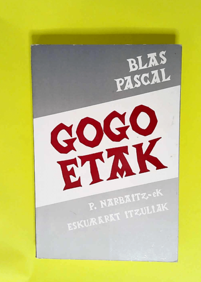 Gogoetak  - Blas Pascal