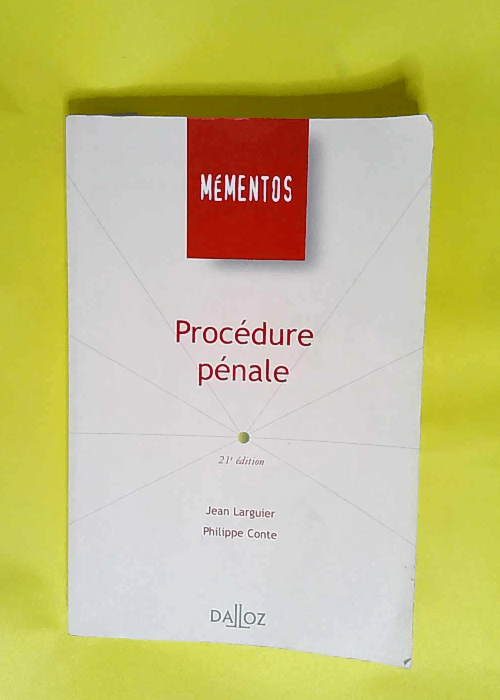 Procédure pénale Edition 2006 – Jean ...