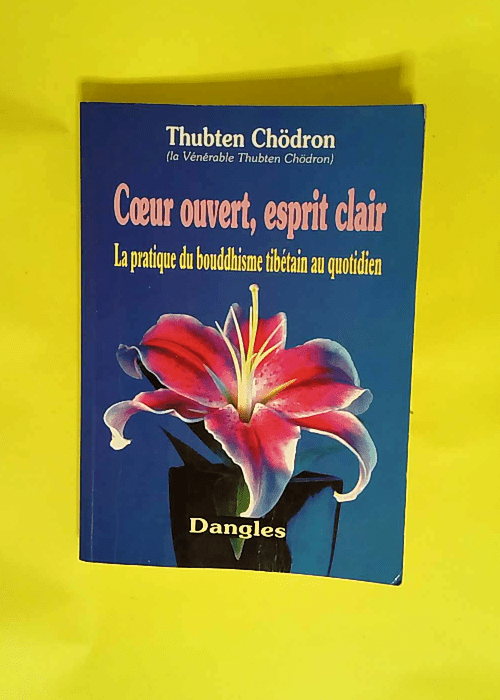 Coeur ouvert esprit clair LA Pratique du bouddhisme tibetain au quotidien. – Chodron Thubten