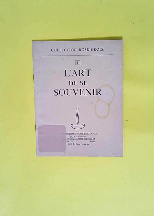 L art de se souvenir N°3 – Saralden Ph...