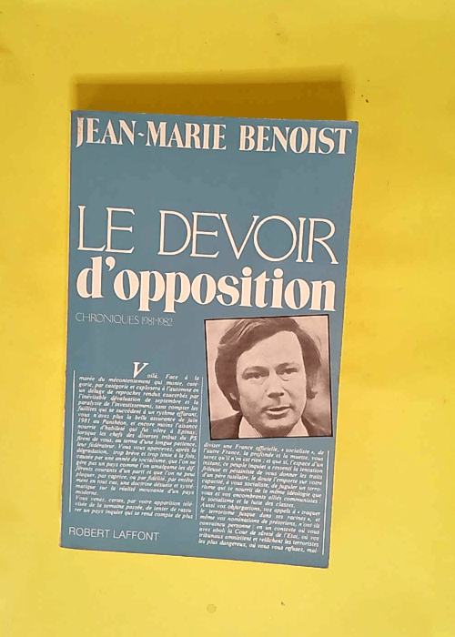 Le Devoir d opposition  – Jean-Marie Be...