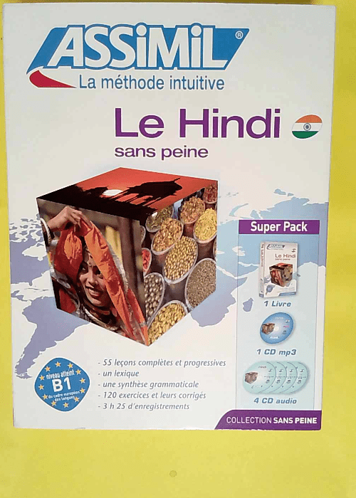 Le Hindi sans peine (livre+4CD audio+1CD MP3) – Niveau atteint B1 – Akshay Bakaya