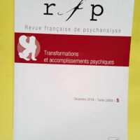 Revue Française De Psychanalyse 2018 –...