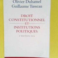 Droit constitutionnel et institutions politiq...