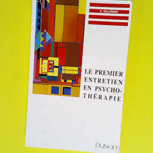 Le Premier Entretien En Psychotherapie  &#821...