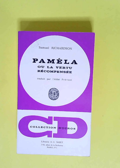 Pamela Ou La Vertu Recompensee  - Richardson S.