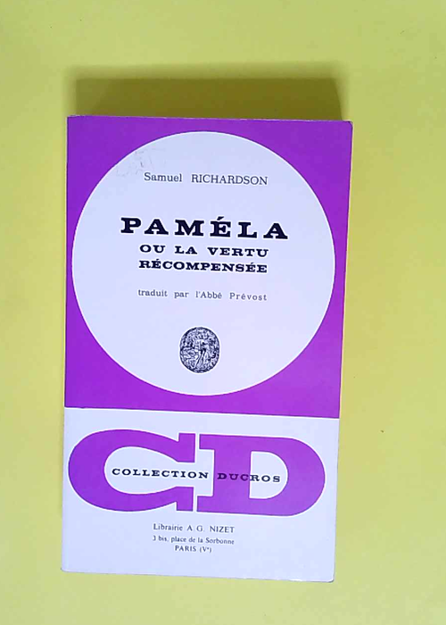 Pamela Ou La Vertu Recompensee  – Richardson S.