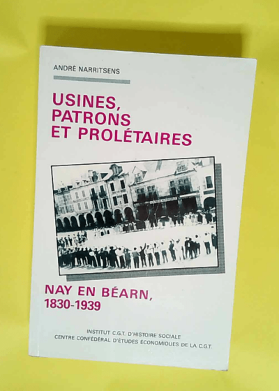 Usines patrons et prolétaires Nay en Béarn 1830-1939 (Collection Etudes et documents économiques) - André Narritsens