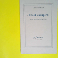 Il faut s adapter – Sur un nouvel impé...