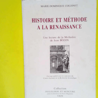 Histoire et méthode à la Renaissance Une le...