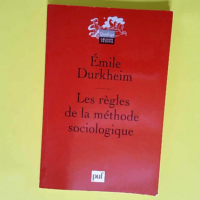 Les règles de la méthode sociologique  &#82...